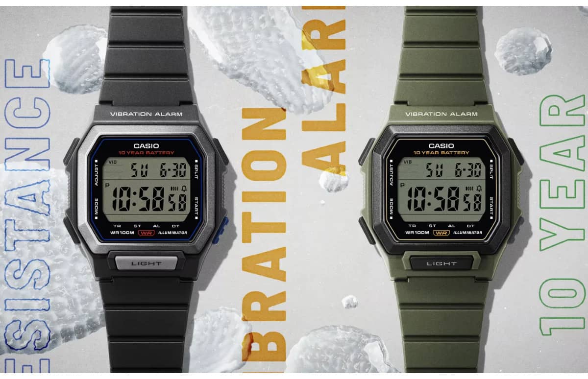 Casio випустила цифрові годинники W738H із вібробудильником та батареєю на 10 років