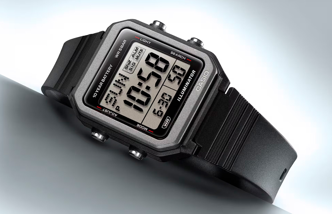 Casio випустила годинники W-221H-1AJF та W-221H-8AJF у ретростилі