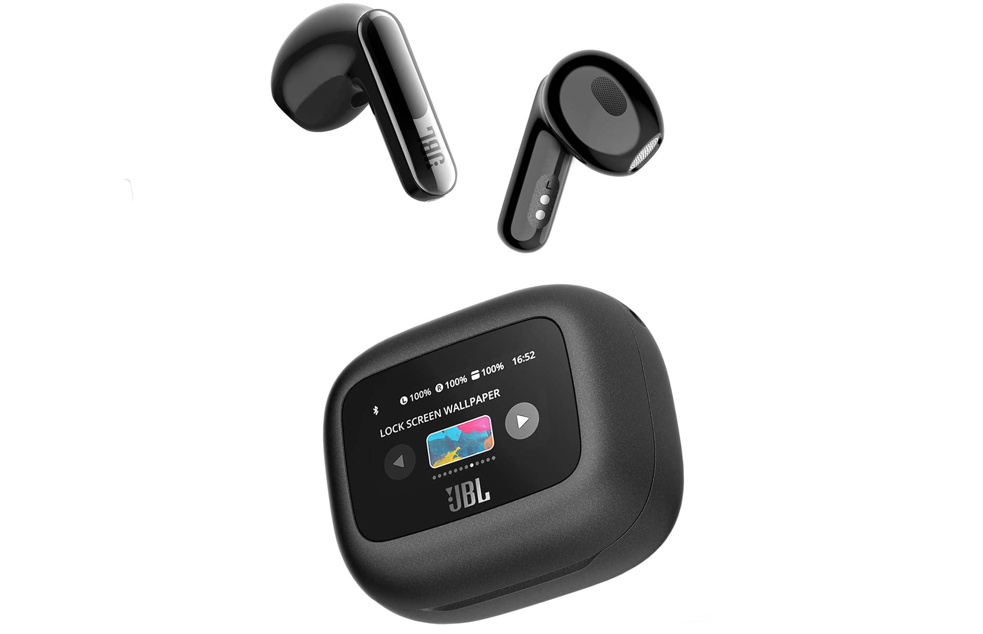 Представлено бездротові навушники JBL LIVE FLEX 3 з екраном на кейсі