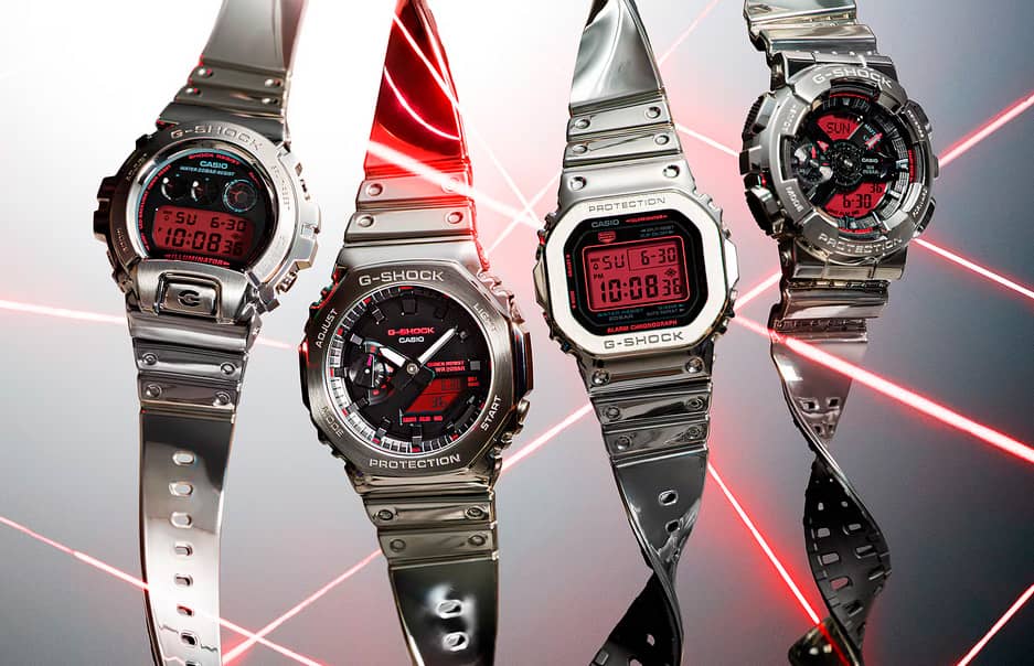 Casio представила нову колекцію годинників G-Shock із яскраво-червоними дисплеями