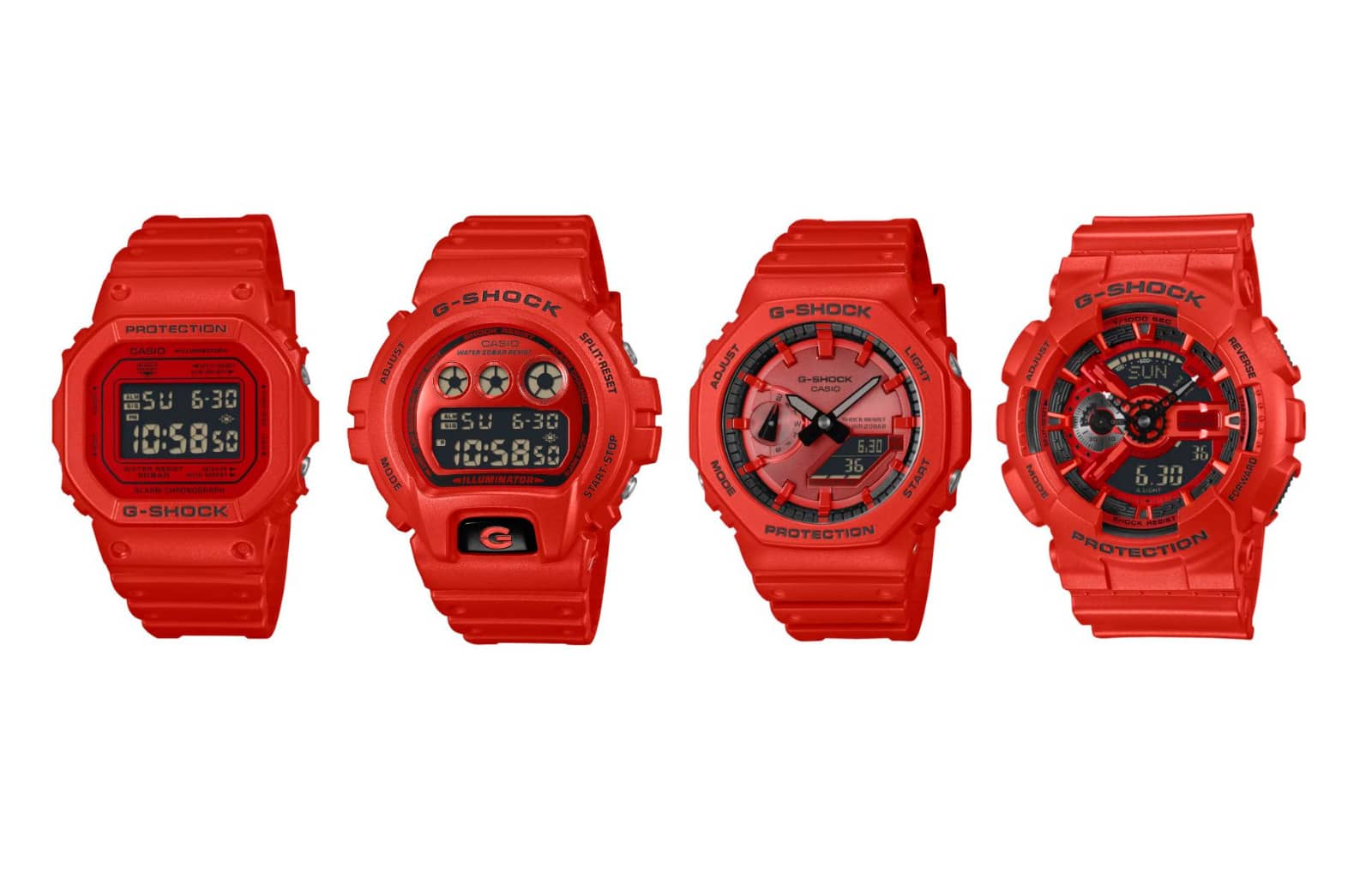 Casio випустила серію годинників G-Shock у фірмовому яскраво-червоному оформленні