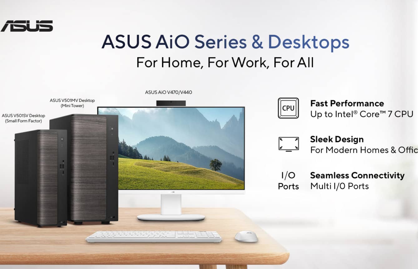 Asus розширює лінійку ПК для дому та офісу серіями V501 і AiO V400