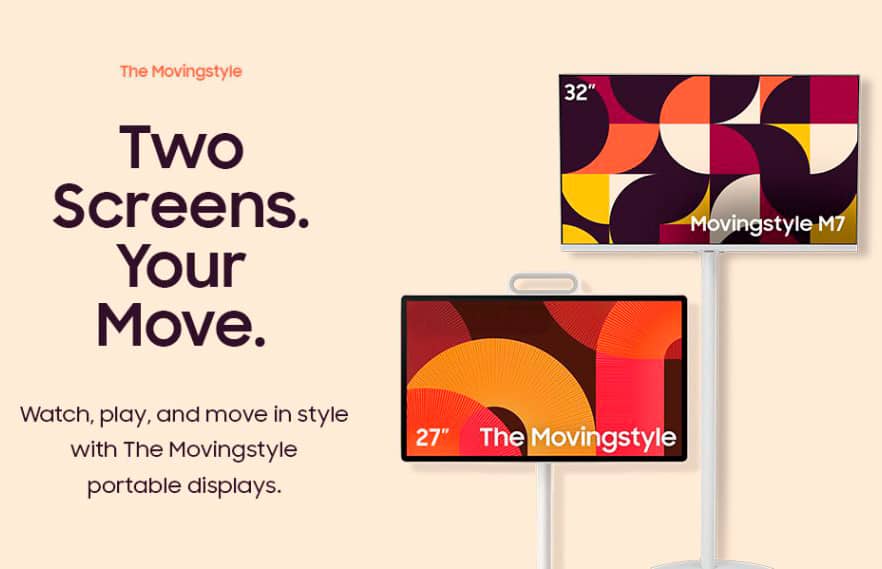 Samsung випустила 27-дюймовий монітор Movingstyle та 32-дюймовий розумний монітор Movingstyle M7