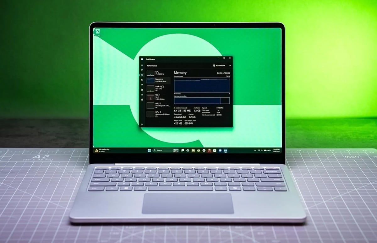 Новий Surface Laptop розчарував у перших тестах: Windows 11 не вистачає 8 ГБ пам’яті