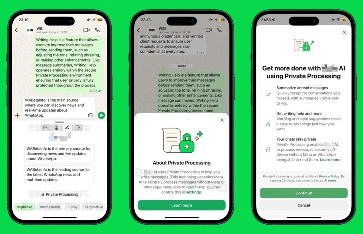 WhatsApp тестує AI-помічника в написанні повідомлень для iPhone