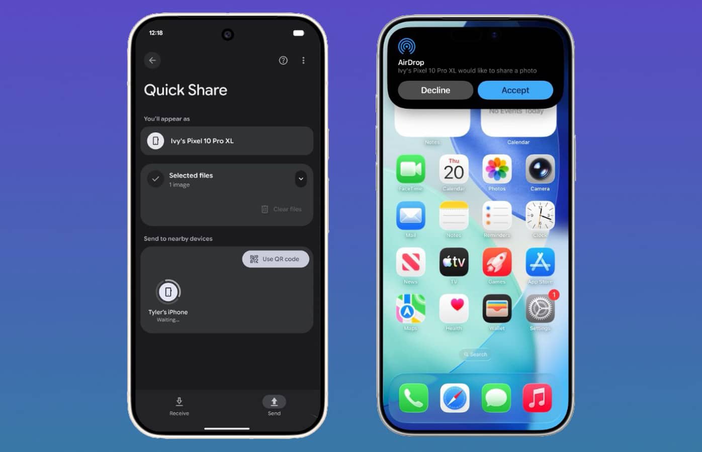 Google розширює Quick Share: обмін файлами між Android та iPhone стає доступнішим