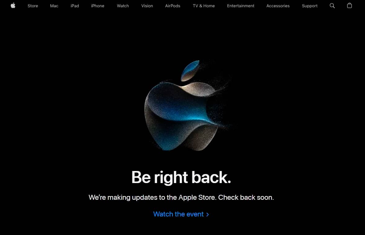 Apple закрила онлайн-магазин на оновлення