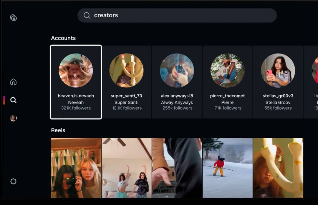 Instagram випустив додаток для великих екранів Instagram for TV