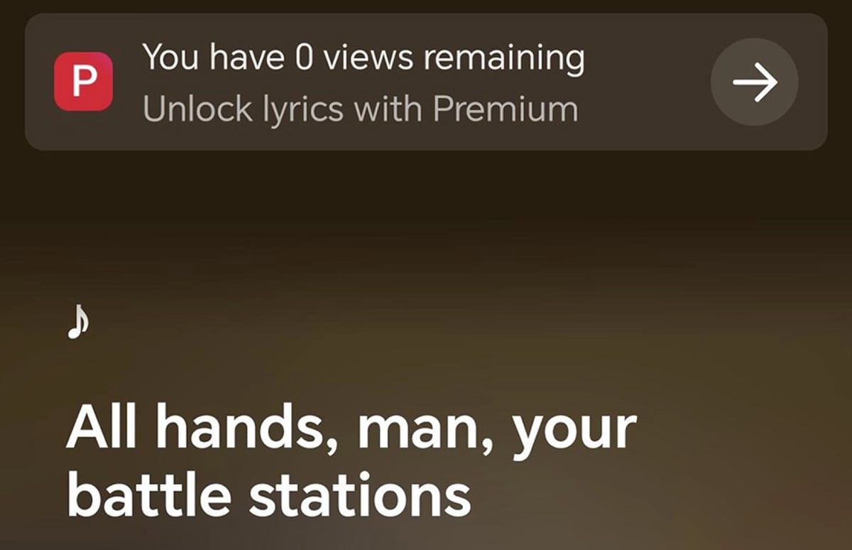 YouTube Music тепер вимагає Premium-підписку, щоб дивитися тексти пісень