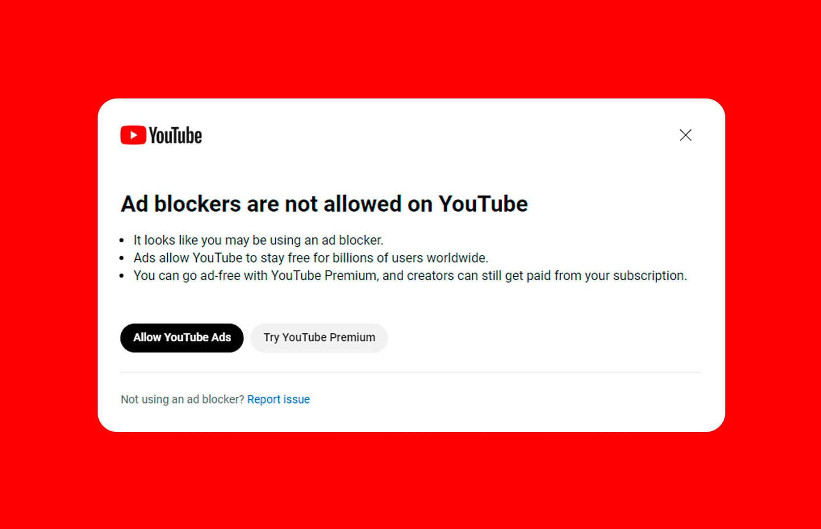 YouTube розпочав боротьбу з блокувальниками реклами
