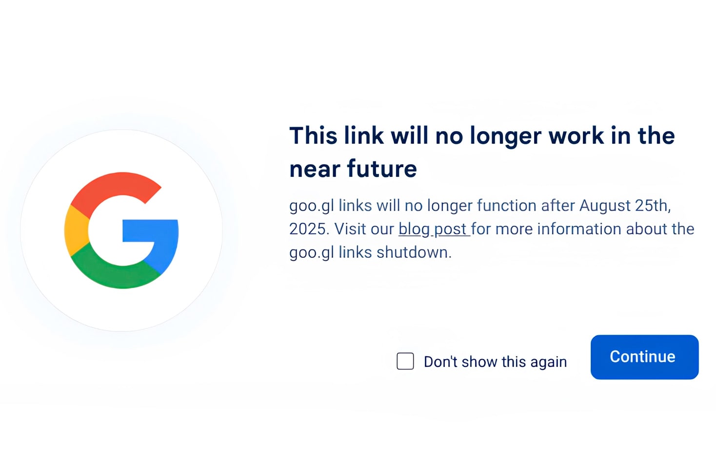 Google остаточно припинить підтримку скорочених посилань goo.gl з 25 серпня