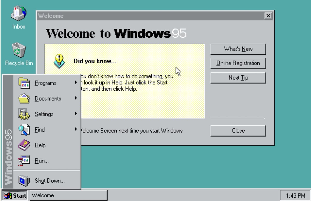 Повністю робоча Windows 95 тепер доступна і у браузері