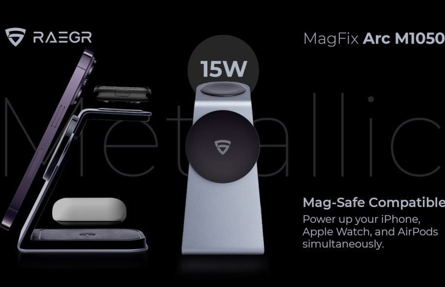 Представлено зарядну станцію RAEGR з підтримкою MagSafe для 3 пристроїв