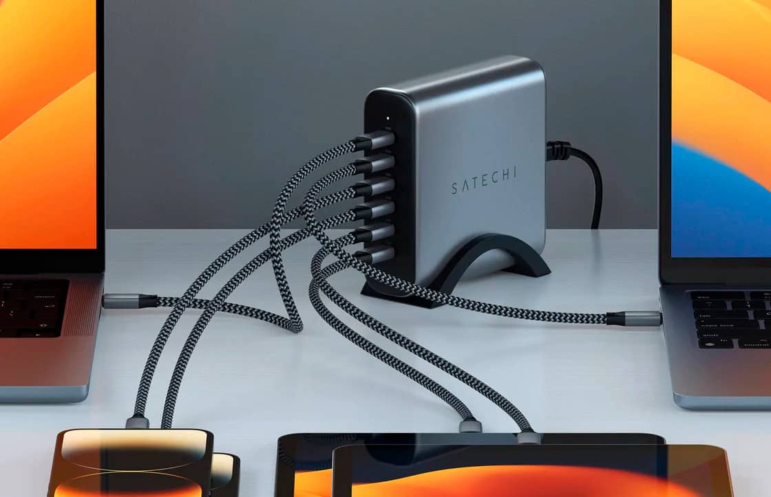 Satechi представила зарядний адаптер із шістьма портами USB-C PD та потужністю 200 Вт