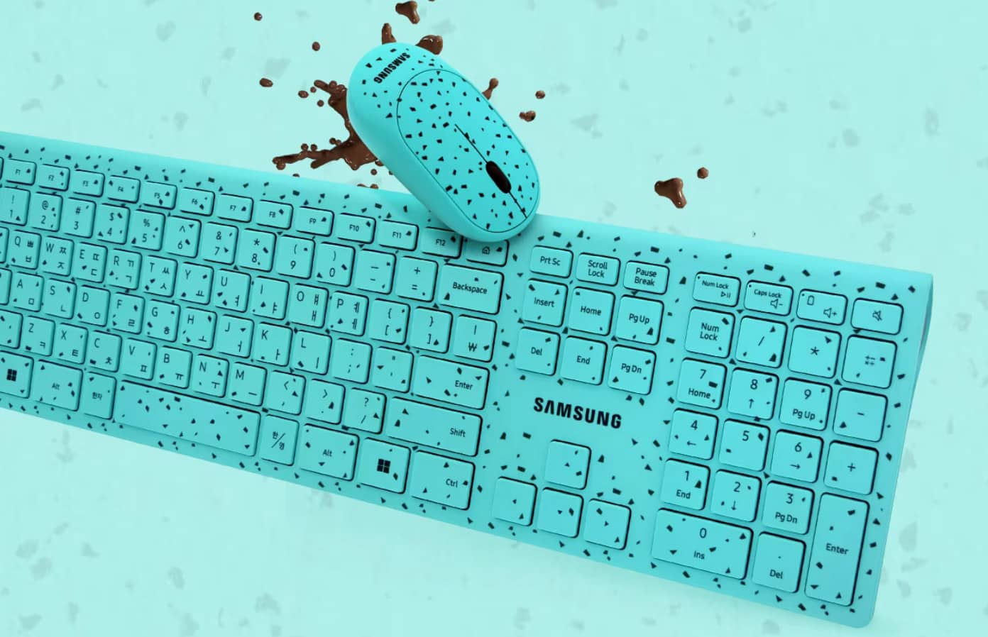 Samsung випустила бездротові мишу та клавіатуру Mint Choco