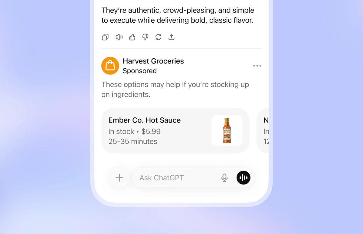 OpenAI запускає рекламу на безкоштовному тарифі ChatGPT