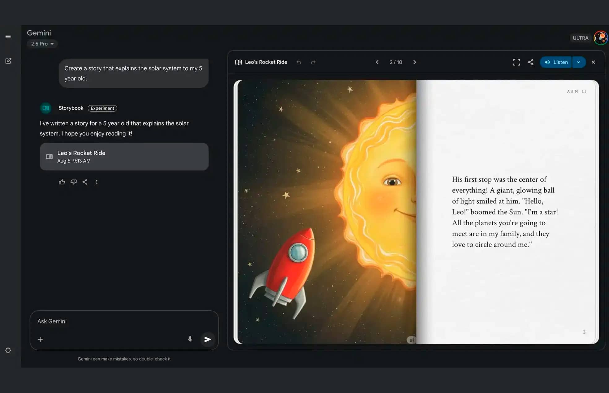 Google Gemini створює персоналізовані дитячі книги з ілюстраціями та озвученням