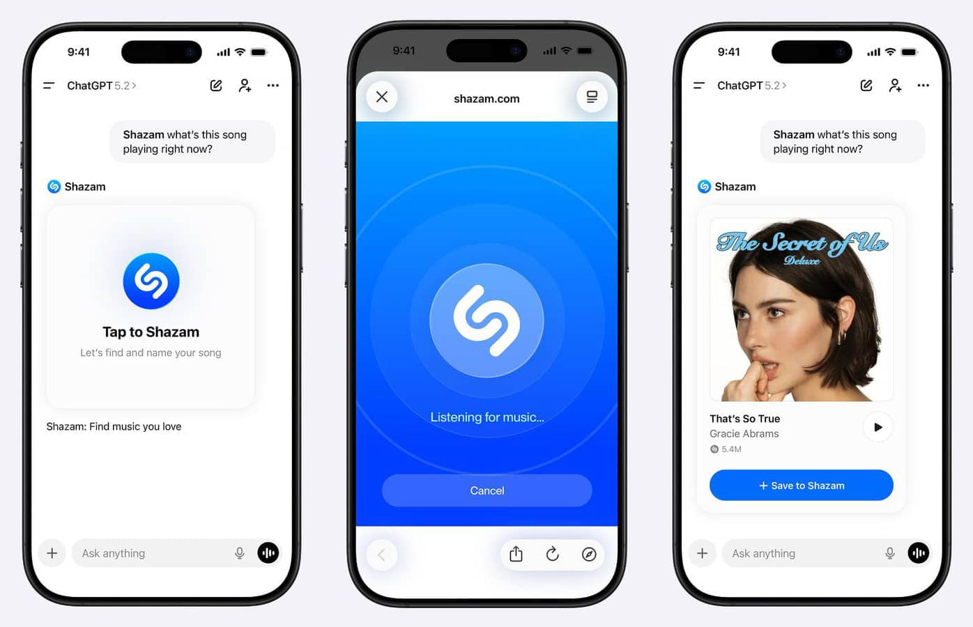 ChatGPT тепер може розпізнавати музику завдяки інтеграції з Shazam