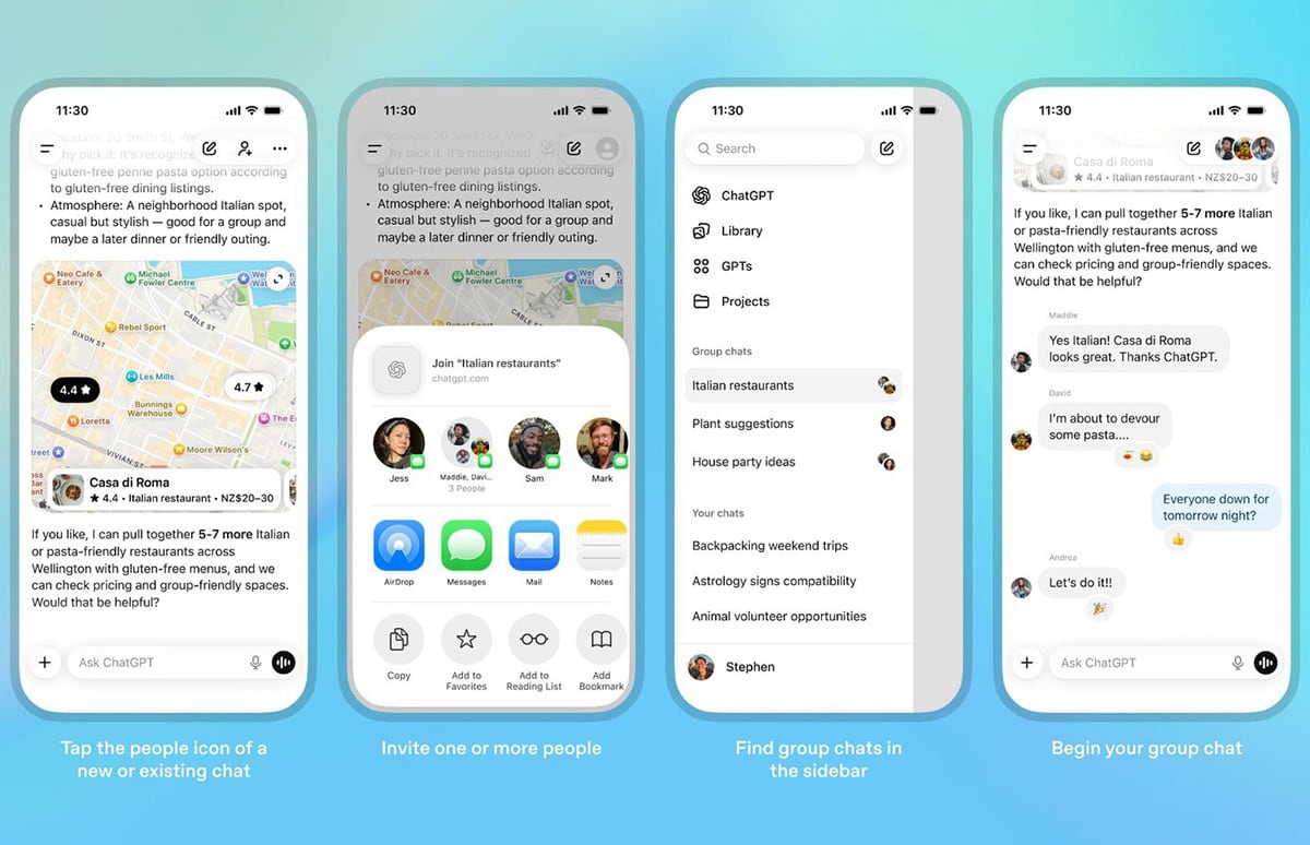 Группові чати ChatGPT тепер доступні по всьому світу