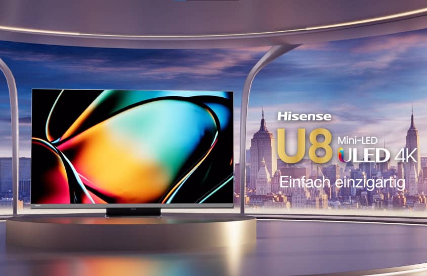 На европейском рынке представлены телевизоры Hisense U8KQ 4K mini-LED