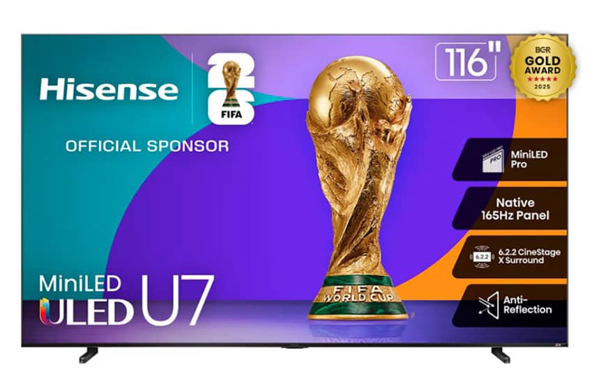 Hisense випустила 100- та 116-дюймові флагманські Mini LED-телевізори