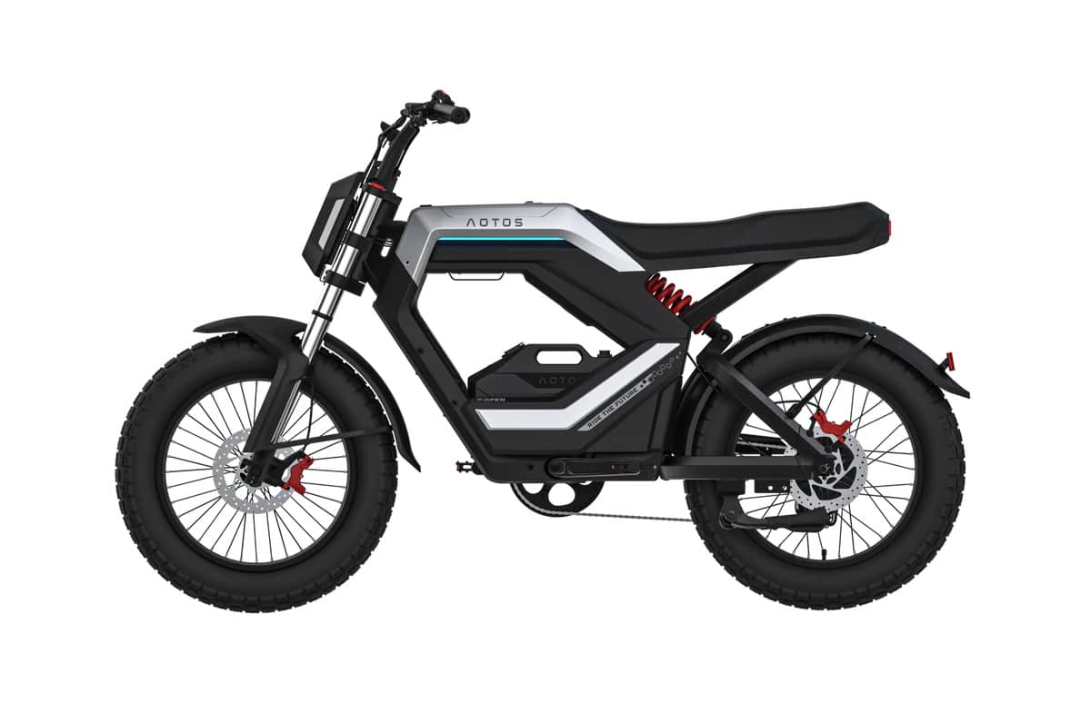 Электробайк Aotos Flux X26 собрал миллионы на Kickstarter благодаря киберпанк-дизайну